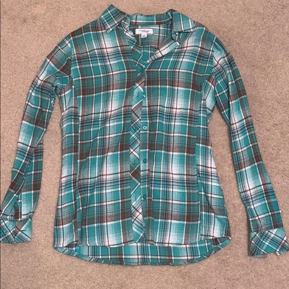 🖤Turquoise Plaid Flannel🖤